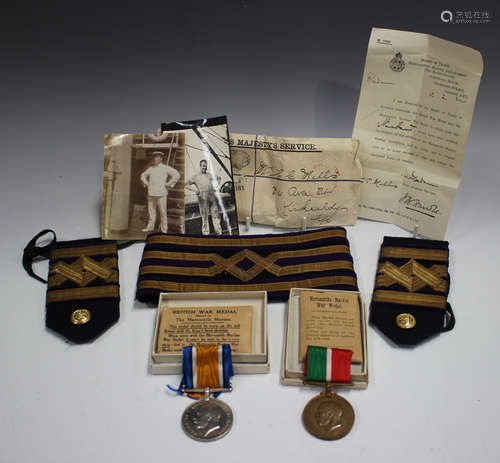 Two First World War medals and a group of other items relati...