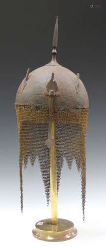 A Persian steel kulah khud helmet, probably late 19th/early ...
