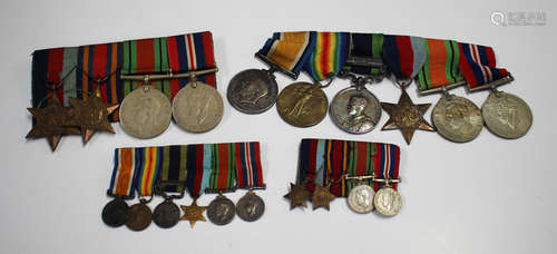 A group of six First and Second World War medals, awarded to...