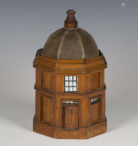 An early 20th century walnut novelty tea caddy, modelled in ...