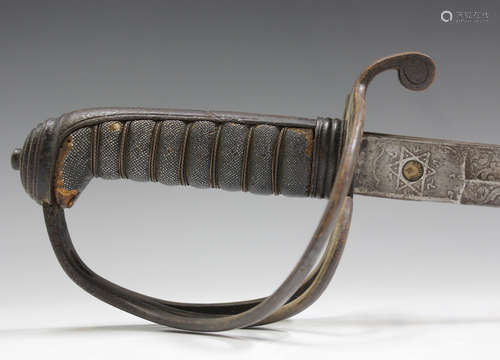 A Victorian 1821 pattern volunteer artillery officer's sword...