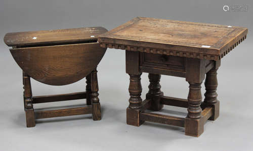 An 18th century and later Continental walnut and beech low t...