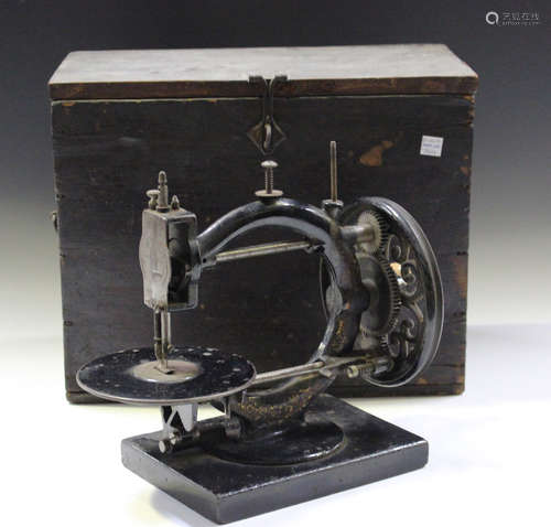 A late 19th century German 'Little Wanzer' sewing machine, w...