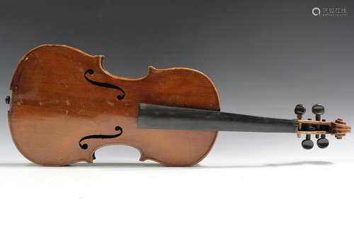 A violin with two-piece back, length of back excluding butto...