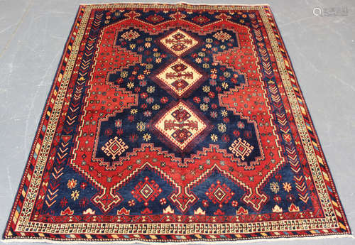 An Afshar rug, South-west Persia, mid-20th century, the ink ...