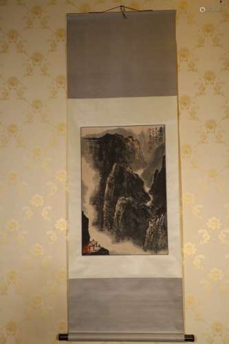 Vertical Painting by Li Keran