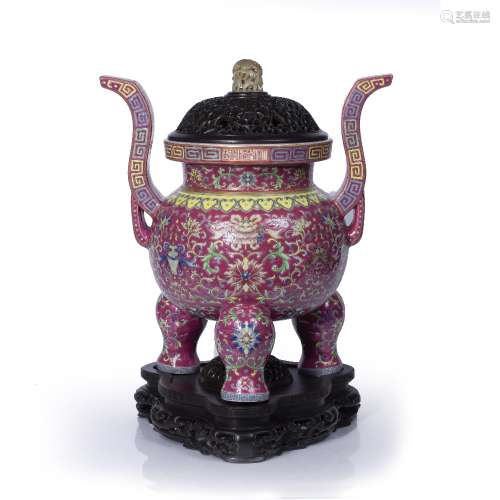 Porcelain 'Bajixiang' tripod censer Chinese, 18th/19th Centu...