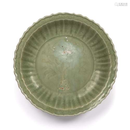 Large longquan celadon charger Chinese, Ming Dynasty (1368-1...