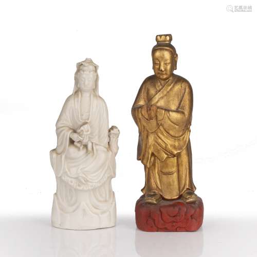 Dehua porcelain figure of Guanyin Chinese, 19th Century deco...