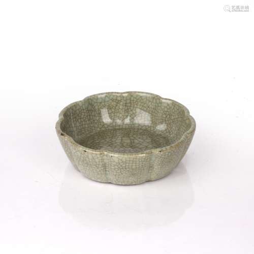 Celadon brush washer Chinese, 20th Century with a cracklewar...