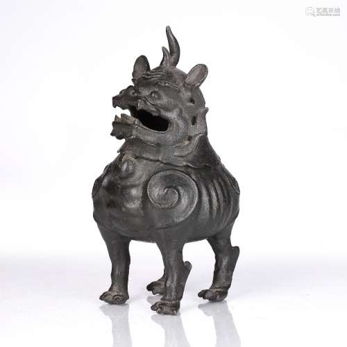 Ludhan-form bronze censer Chinese, 18th/19th Century cast wi...