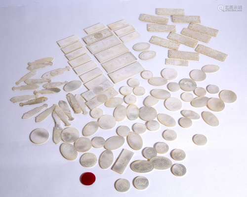 Quantity of mother of pearl counters Chinese to include a nu...