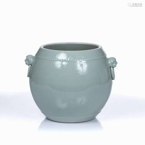 Pale celadon archaic style vase Chinese, 19th Century of bro...