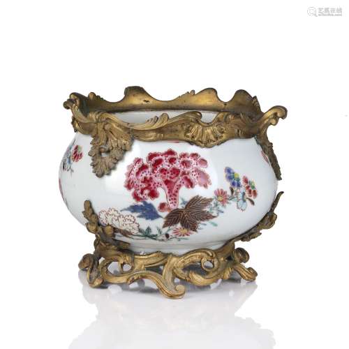 Ormolu mounted famille rose bowl Chinese, 18th/19th Century ...