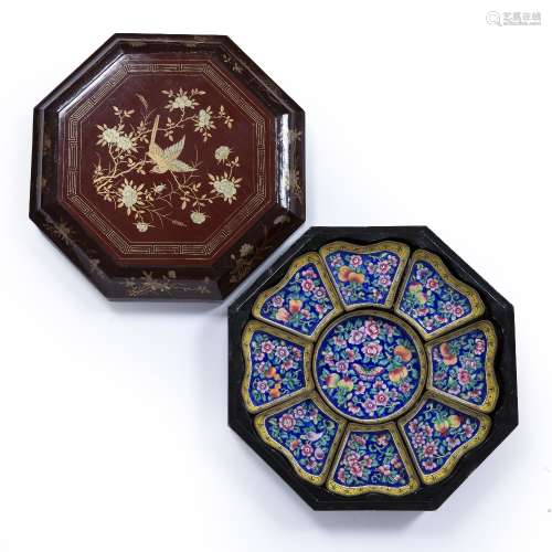 Canton enamel sweetmeat set Chinese, 20th Century contained ...