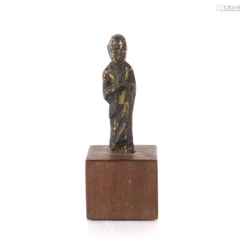 Miniature gilt bronze altar figure Chinese, 17th Century the...