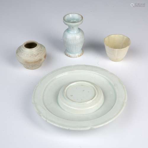 Four Qingbai porcelain items Chinese, Song/Yuan dynasty comp...