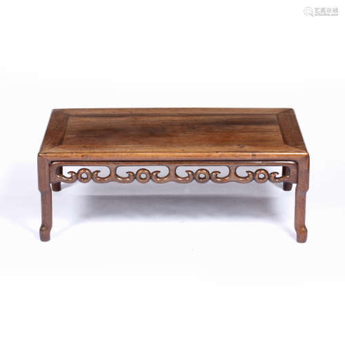 Low table Chinese carved all around with cloud motifs to the...