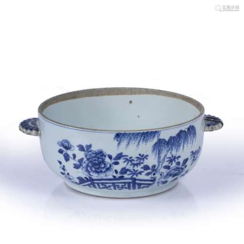 Blue and white bowl Chinese, circa 1800 decorated to the ext...
