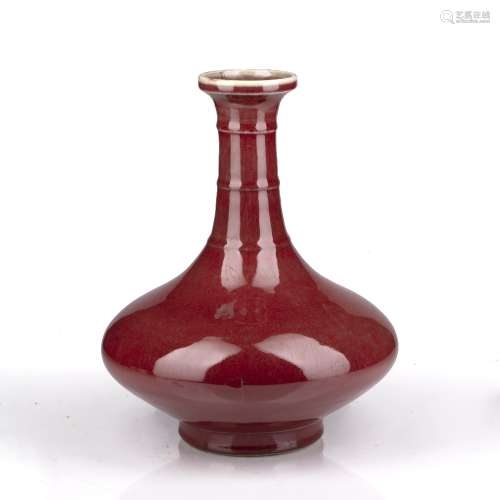 Squat sang de boeuf glazed porcelain vase Chinese 19th Centu...