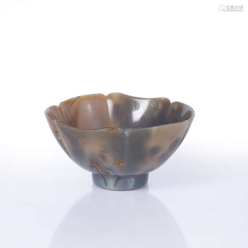 Agate lobed 'Mallow' bowl Chinese, 19th Century carved as a ...