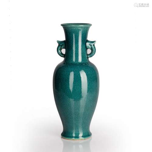 Turquoise glazed vase Chinese. 20th Century with underglaze ...