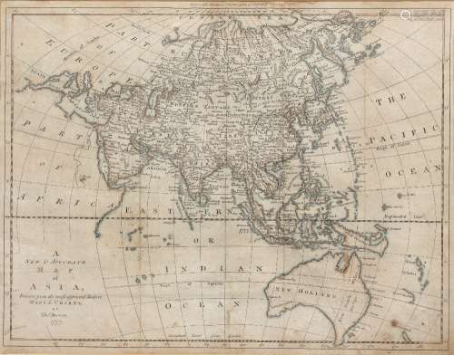 Thomas Bowen antiquarian map titled 'map of Asia' dated 1777...