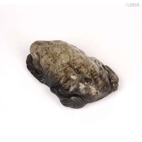 Grey jade pebble Chinese, Song period (960-1279) with black ...