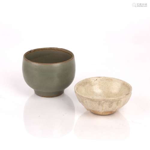 Small celadon wine cup/bowl Chinese, Song dynasty of plain f...