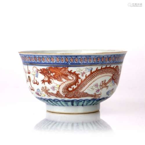 Iron red decorated 'Dragon bowl' Chinese the bowl decorated ...
