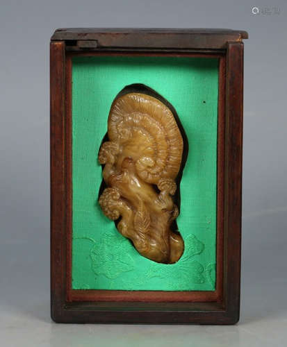 TIANHUANG STONE CARVED GANODERMA PENDANT