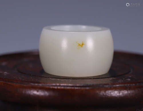 HETIAN JADE CARVED RING