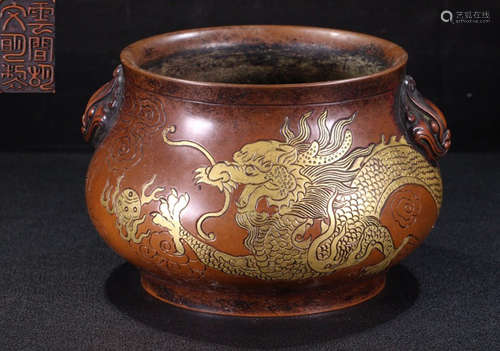 GILT BRONZE CAST CENSER