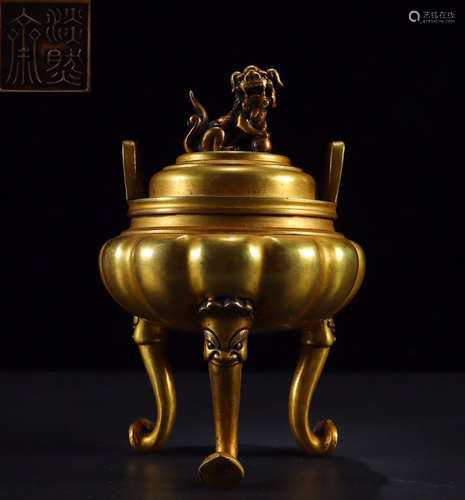 GILT BRONZE CAST CENSER