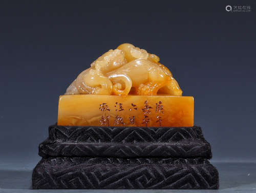 TIANHUANG STONE CARVED DRAGON SEAL