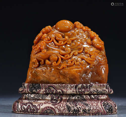 TIANHUANG STONE CARVED DRAGON SEAL