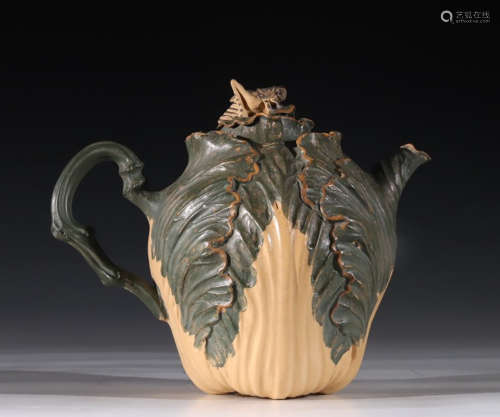 ZISHA CARVED TEAPOT