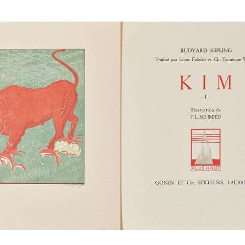 KIPLING (Rudyard) : Kim. Lausanne, Gonin et Cie, s.d. [1930]...