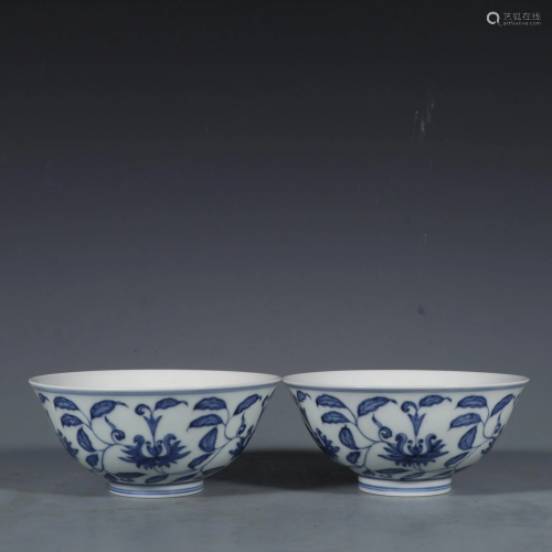 CHINESE BLUE AND WHITE BOWL , CHENGHUA MARK