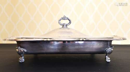 A LARGE ATLANTA PLATE TUREEN AND COVER with Pyrex liner.