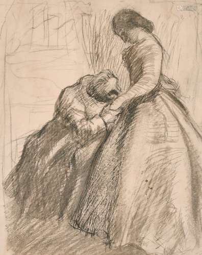 Sir John Everett Millais (1829-1896) British, A Pencil study...