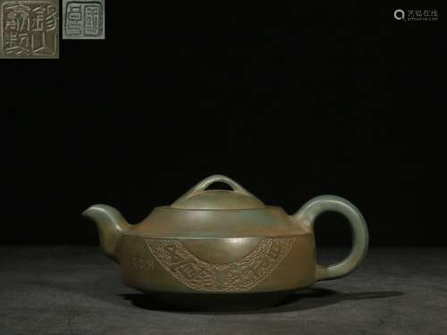 Overseas Backflow. Old Collection.Green Clay Zisha Teapot