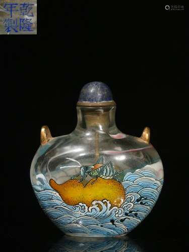 Old Collection.Coloured Glaze Snuff Bottle