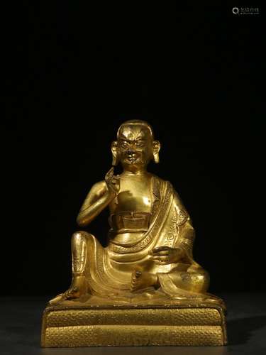 Overseas Backflow. Gilt Copper Buddha Ornament(Original Pede...