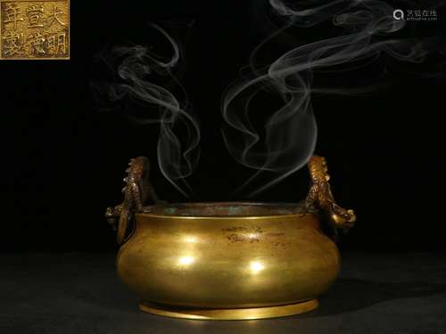 Overseas Backflow.Refined Copper Incense Burner