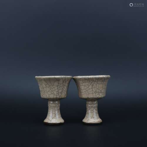 A Pair of Chinese Hexagonal Cups