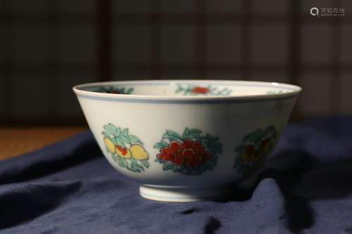 Ming dynasty, Cheng hua style, dou cai porcelain bowl
