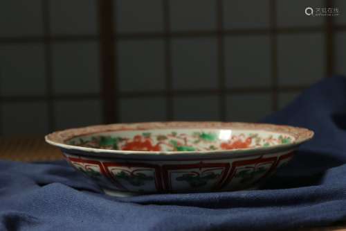 Yuan dynasty, double pheonix porcelain plate