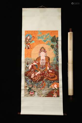 Chinese painting of buddha figure by Zhang Daqian