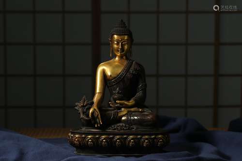 Ming dynasty, Yong le, Gilt bronze statue of  buddha